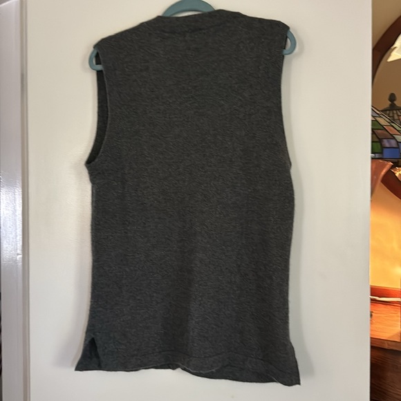 Ladies Lands End Size S Cashmere Button up sweater vest - long. Gray. EUC. - Picture 3 of 4